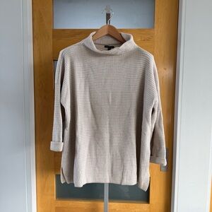 Eileen Fisher Soft Beige Turtleneck Sweater